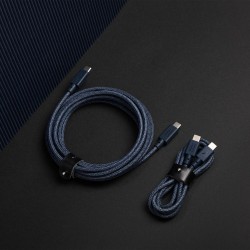 Cablu de Date Native Union Belt Cable XL, USB-C la USB-C, 3m, Navy