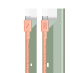 Cablu de Date Native Union Belt (USB-C la USB-C), 1.2m, Apricot