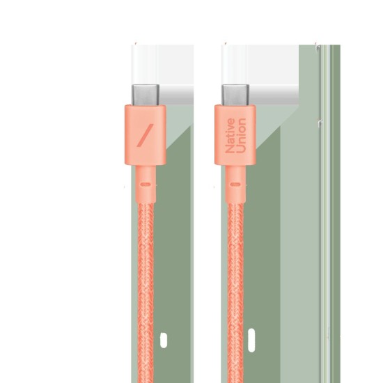 Cablu de Date Native Union Belt (USB-C la USB-C), 1.2m, Apricot Cablu de Date Native Union Belt (USB-C la USB-C), 1.2m, Apricot (Cabluri Telefon, BELT-C-APR-2-NP) by www.silkase.ro