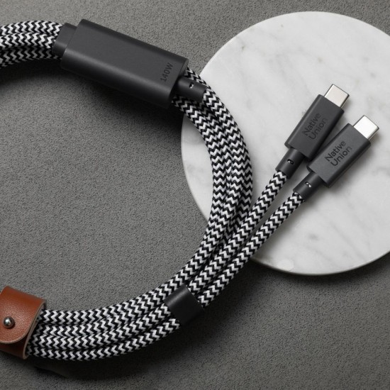Cablu de Date Native Union Belt Cable (USB-C la USB-C) 2m, Design Zebra Edition Cablu de Date Native Union Belt Cable (USB-C la USB-C) 2m, Design Zebra Edition (Cabluri Telefon, BELT-C-2C-ZEB) by www.silkase.ro