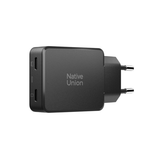 Încărcător Native Union Pocket GaN 65W, Dual USB-C, Ultra Compact, Negru (Încărcătoare Rețea, POCK-PD65-BLK-EU) by www.silkase.ro
