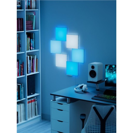Kit de pornire panouri luminoase Nanoleaf Blocks Big Squares 6 bucati (Nanoleaf, Ingredi) by www.silkase.ro Kit de pornire panouri luminoase Nanoleaf Blocks Big Squares 6 bucati (Diverse accesorii, N8100K02-6BS) by www.silkase.ro