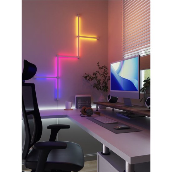 Pachet de expansiune 3 bare luminoase Nanoleaf Lines Squared (Nanoleaf, Ingredi) by www.silkase.ro Pachet de expansiune 3 bare luminoase Nanoleaf Lines Squared (Diverse accesorii, NL59E00-3SN00) by www.silkase.ro