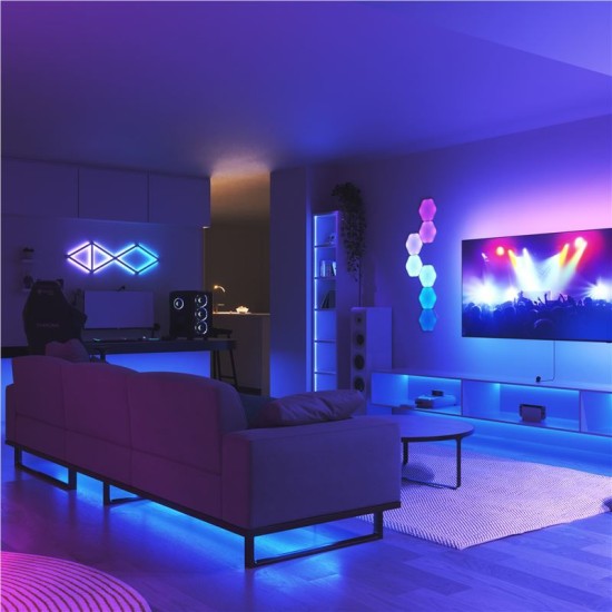 Kit de pornire Nanoleaf 4D cu banda LED 4M pentru sincronizare ecran, compatibil TV pana la 65 inch (Diverse accesorii, NF082K02-40LS) by www.silkase.ro
