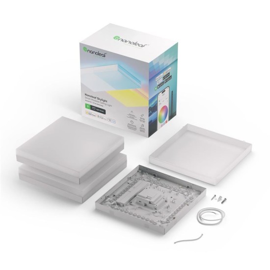 Kit de pornire 3 panouri luminoase de tavan Nanoleaf Skylight (Diverse accesorii, NF083K02-3SL) by www.silkase.ro