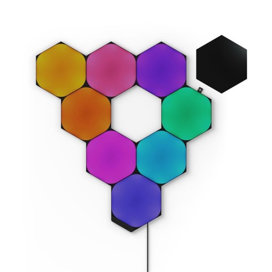 Kit de pornire 9 panouri hexagonale negre Nanoleaf Shapes (Nanoleaf, Ingredi) by www.silkase.ro Kit de pornire 9 panouri hexagonale negre Nanoleaf Shapes (Diverse accesorii, NL42-0102HX-9PK) by www.silkase.ro