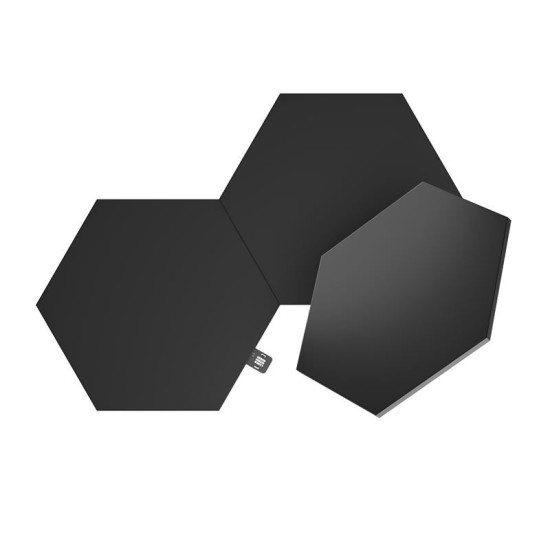 Pachet de expansiune 3 panouri hexagonale negre Nanoleaf Shapes (Nanoleaf, Ingredi) by www.silkase.ro Pachet de expansiune 3 panouri hexagonale negre Nanoleaf Shapes (Diverse accesorii, NL42-0101HX-3PK) by www.silkase.ro