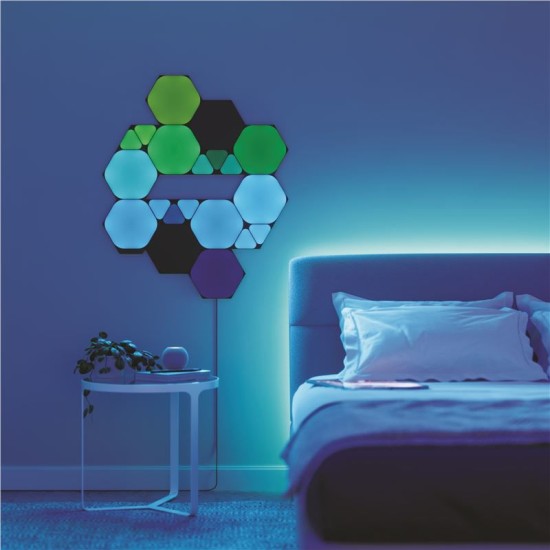 Pachet de expansiune 10 mini-triunghiuri negre Nanoleaf Shapes (Diverse accesorii, NL48-1101TW-10PK) by www.silkase.ro
