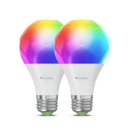Set 2 becuri inteligente Nanoleaf Matter Wi-Fi A19, soclu E27