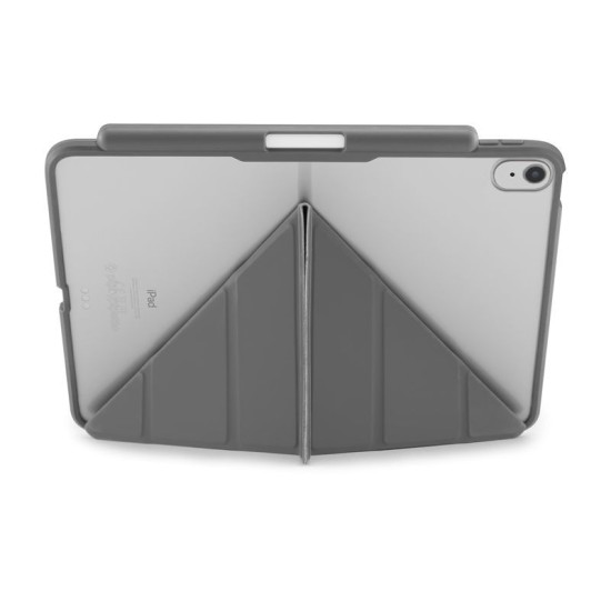 Husa Pipetto Origami No3 cu suport creion pentru iPad 10.9 (2022), gri (Ingredi, P053-50-V) by www.silkase.ro