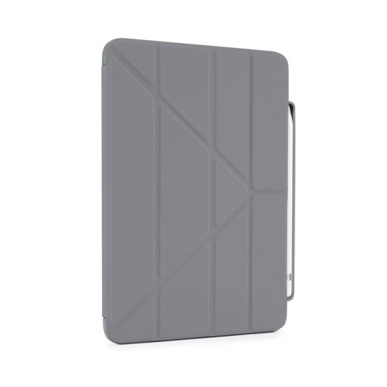 Husa Pipetto Origami No3 cu suport creion pentru iPad 10.9 (2022), gri (Ingredi, P053-50-V) by www.silkase.ro