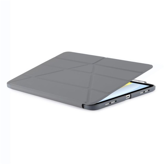 Husa Pipetto Origami No3 cu suport creion pentru iPad 10.9 (2022), gri (Ingredi, P053-50-V) by www.silkase.ro