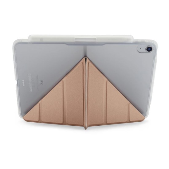 Husa Pipetto Origami No3 cu suport creion pentru iPad 10.9 (2022), roz auriu (Ingredi, P053-63-V) by www.silkase.ro