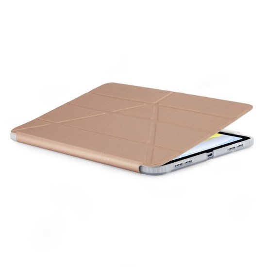 Husa Pipetto Origami No3 cu suport creion pentru iPad 10.9 (2022), roz auriu (Ingredi, P053-63-V) by www.silkase.ro