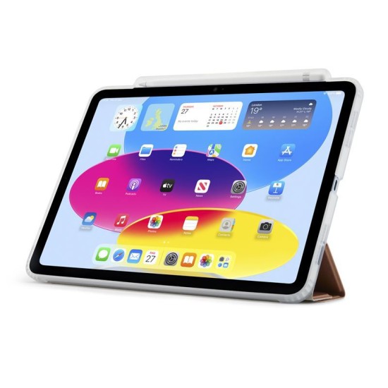 Husa Pipetto Origami No3 cu suport creion pentru iPad 10.9 (2022), roz auriu (Ingredi, P053-63-V) by www.silkase.ro