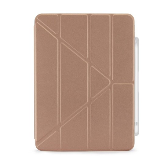 Husa Pipetto Origami No3 cu suport creion pentru iPad 10.9 (2022), roz auriu (Ingredi, P053-63-V) by www.silkase.ro