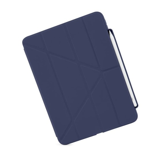 Husa Pipetto Origami No3 cu suport creion pentru iPad 10.9 (2022), albastru inchis (Ingredi, P053-113-V) by www.silkase.ro