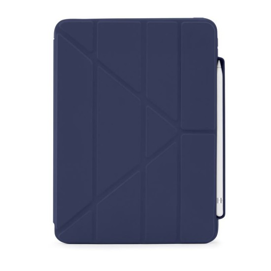 Husa Pipetto Origami No3 cu suport creion pentru iPad 10.9 (2022), albastru inchis (Ingredi, P053-113-V) by www.silkase.ro