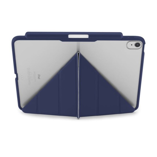 Husa Pipetto Origami No3 cu suport creion pentru iPad 10.9 (2022), albastru inchis (Ingredi, P053-113-V) by www.silkase.ro