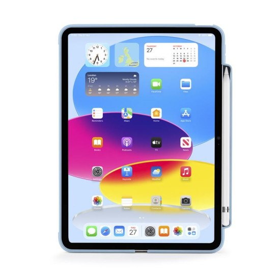 Husa Pipetto Origami No3 cu suport creion pentru iPad 10.9 (2022), albastru deschis (Ingredi, P053-54-V) by www.silkase.ro