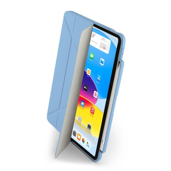Husa Pipetto Origami No3 cu suport creion pentru iPad 10.9 (2022), albastru deschis (Ingredi, P053-54-V) by www.silkase.ro