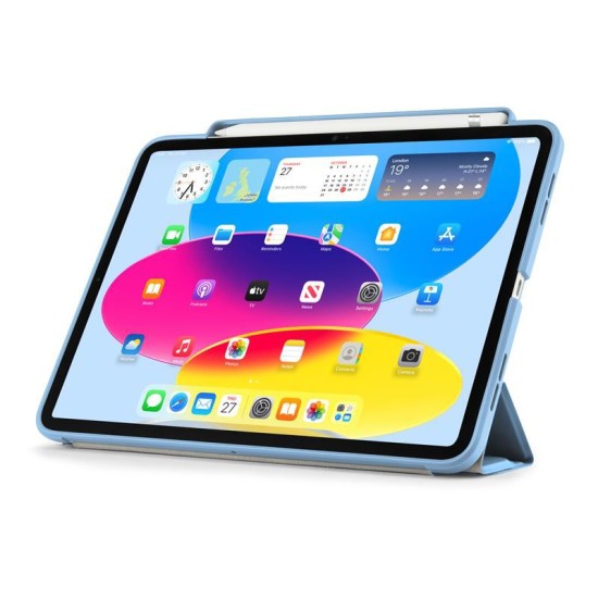 Husa Pipetto Origami No3 cu suport creion pentru iPad 10.9 (2022), albastru deschis (Ingredi, P053-54-V) by www.silkase.ro