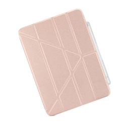 Husa Pipetto Origami No3 cu suport creion pentru iPad 10.9 (2022), roz metalic
