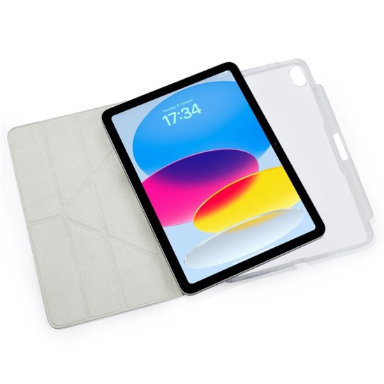 Husa Pipetto Origami No3 cu suport creion pentru iPad 10.9 (2022), roz metalic (Ingredi, P053-126-V) by www.silkase.ro