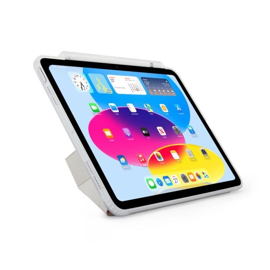 Husa Pipetto Origami No3 cu suport creion pentru iPad 10.9 (2022), roz metalic (Ingredi, P053-126-V) by www.silkase.ro