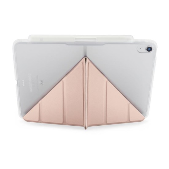 Husa Pipetto Origami No3 cu suport creion pentru iPad 10.9 (2022), roz metalic (Ingredi, P053-126-V) by www.silkase.ro