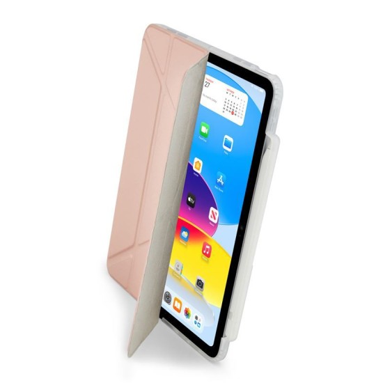 Husa Pipetto Origami No3 cu suport creion pentru iPad 10.9 (2022), roz metalic (Ingredi, P053-126-V) by www.silkase.ro