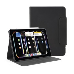 Husa rotativa tip Folio Pipetto Origami No5 pentru iPad Pro 11 (2024/2025), neagra