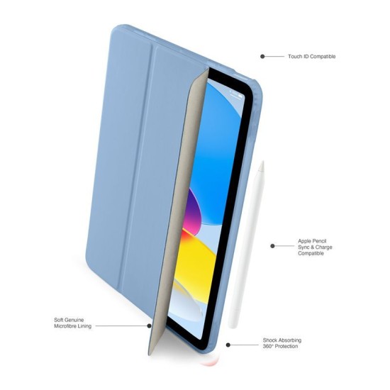Husă Pipetto Origami No7 Tri-Folio pentru iPad (2022), Light Blue (Ingredi, P074-54-V) by www.silkase.ro