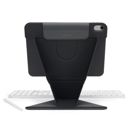 Husa stand Pipetto Origami No6 pentru iPad 10.9 (2022), neagra (Ingredi, P072-49-V) by www.silkase.ro