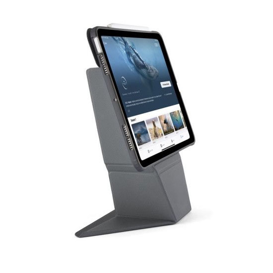 Husa stand Pipetto Origami No6 pentru iPad 10.9 (2022), neagra (Ingredi, P072-49-V) by www.silkase.ro
