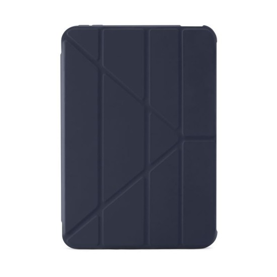 Husa Pipetto Origami No1 compatibila cu iPad Mini 6 2021 / 7 2024 Dark Blue (Ingredi, P052-113-AJ) by www.silkase.ro