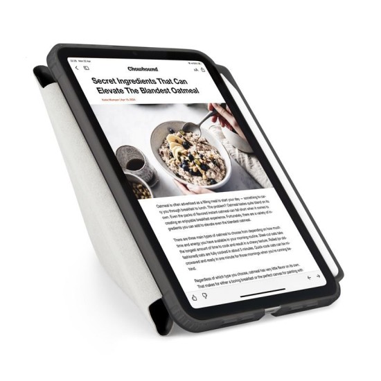 Husa Pipetto Origami No3 compatibila cu iPad Mini 6 2021 / 7 2024 Black (Ingredi, P053-49-AJ) by www.silkase.ro