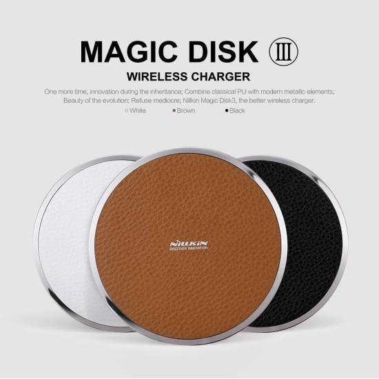 Incarcator Wireless Nillkin Magic Disc 3 Black Incarcator Wireless Nillkin Magic Disc 3 Black (Cabluri Telefon, 32214) by www.silkase.ro