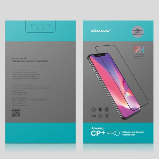 Folie de Sticlă Nillkin CP+ PRO (2.5D, Full Cover) pentru Apple iPhone 11 / XR, Neagra (Bakr, 2448590) by www.silkase.ro