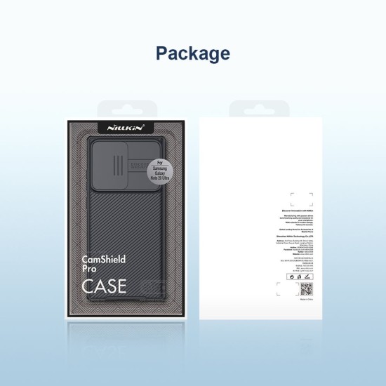 Husa Nillkin CamShield PRO pentru Samsung Galaxy Note 20 Ultra, Black Husa Nillkin CamShield PRO pentru Samsung Galaxy Note 20 Ultra, Black (Bakr, 2453291) by www.silkase.ro