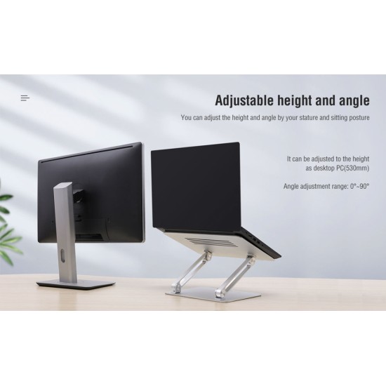 Stand / Suport Laptop Ajustabil Nillkin ProDesk, Gri (Bakr, 57983106530) by www.silkase.ro