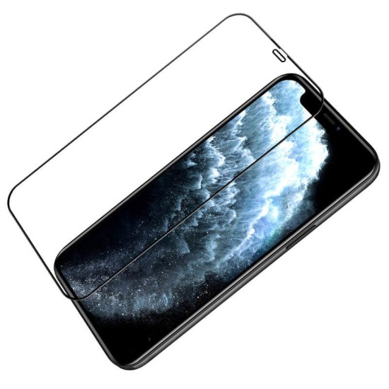 Folie de Sticlă Nillkin CP+ PRO (2.5D, Full Cover) pentru Apple iPhone 12 / 12 Pro (6.1"), Neagra (Bakr, 2453796) by www.silkase.ro