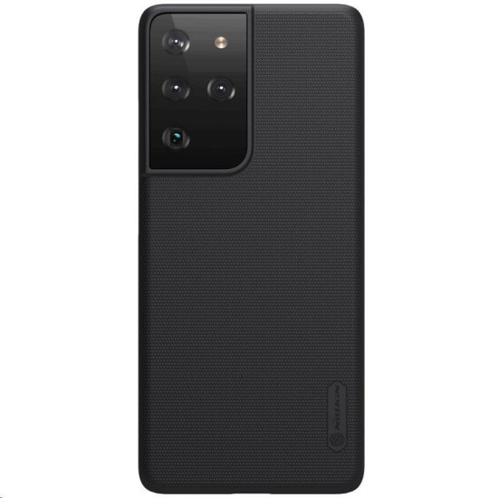 Husa Nillkin Super Frosted pentru Samsung Galaxy S21 Ultra, Neagra (Bakr, 57983101488) by www.silkase.ro
