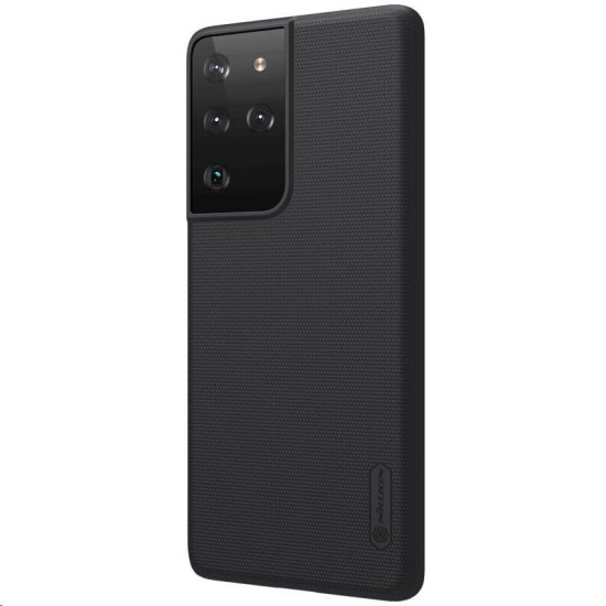 Husa Nillkin Super Frosted pentru Samsung Galaxy S21 Ultra, Neagra (Bakr, 57983101488) by www.silkase.ro