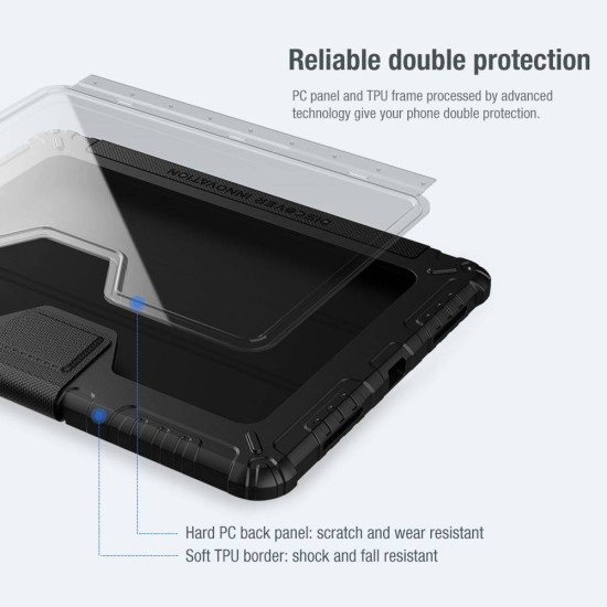 Husa Nillkin Bumper PRO Stand pentru iPad Air 4/5 / Pro 11 (2020-2022), Neagra Husa Nillkin Bumper PRO Stand pentru iPad Air 4/5 / Pro 11 (2020-2022), Neagra (Bakr, 57983103246) by www.silkase.ro