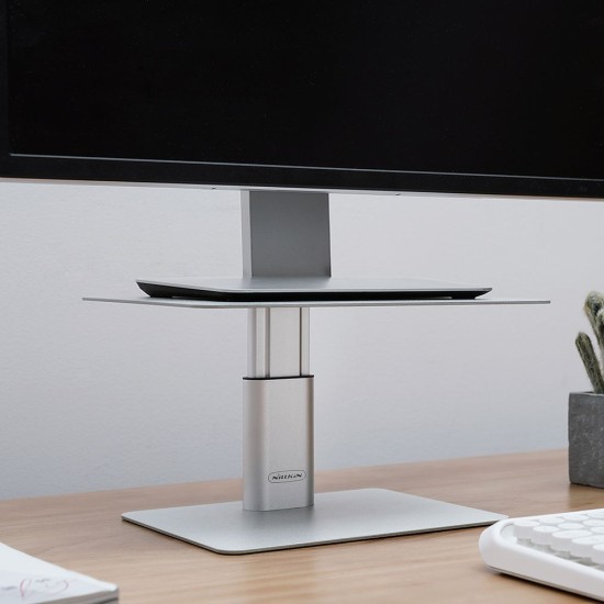 Suport Monitor Reglabil Nillkin HighDesk Silver (Bakr, 57983110861) by www.silkase.ro