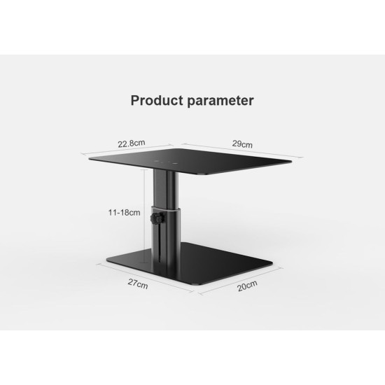 Suport Monitor Reglabil Nillkin HighDesk Silver (Bakr, 57983110861) by www.silkase.ro