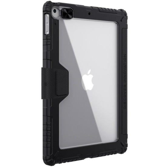 Husa Nillkin Bumper PRO Stand pentru iPad 10.2 (2019-2021), Neagra Husa Nillkin Bumper PRO Stand pentru iPad 10.2 (2019-2021), Neagra (Bakr, 57983104134) by www.silkase.ro