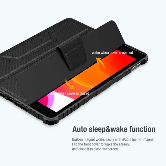 Husa Nillkin Bumper PRO Stand pentru iPad 10.2 (2019-2021), Neagra Husa Nillkin Bumper PRO Stand pentru iPad 10.2 (2019-2021), Neagra (Bakr, 57983104134) by www.silkase.ro