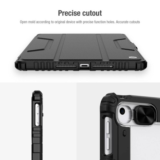 Husa Nillkin Bumper PRO Stand pentru iPad 10.2 (2019-2021), Neagra Husa Nillkin Bumper PRO Stand pentru iPad 10.2 (2019-2021), Neagra (Bakr, 57983104134) by www.silkase.ro